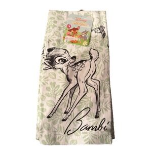 Disney Bambi Kitchen Towels Set of 2 Green Black Deer New With Tags